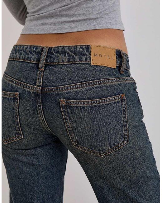 Motel Gray Extra Low Rise Flare Jeans