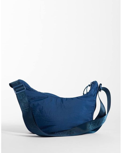 4505 Blue Gym Crossbody Sling Bag With Utility Mesh Pocket for men