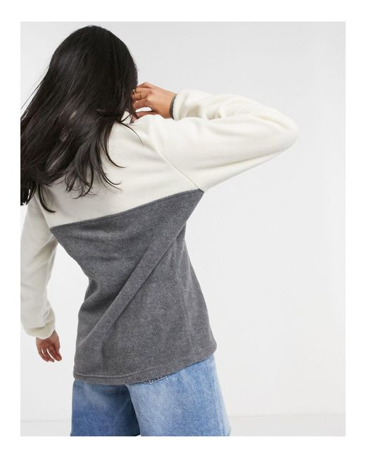 columbia benton springs half button snap fleece in black