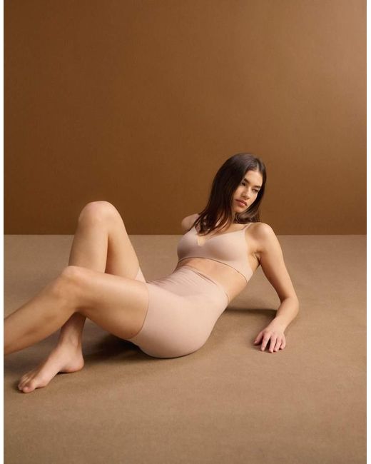 Calvin Klein Brown Shapewear Sculpted Stay Put Mesh Shorts
