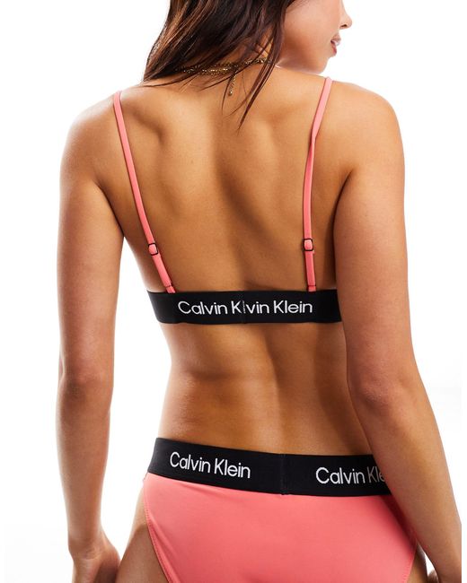 Calvin Klein Black Triangle Bikini Top - Ck96