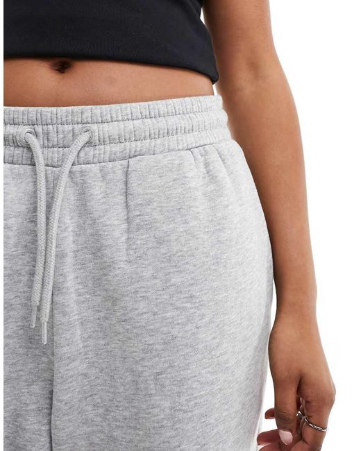 Monki White joggers With Cuffed Hem