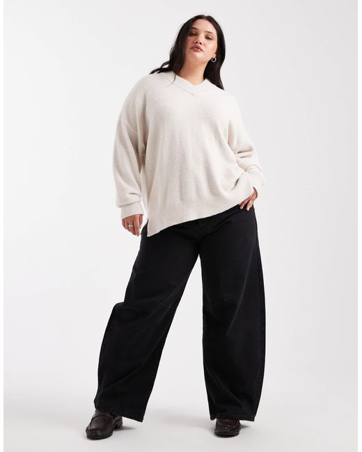 ASOS Natural Asos design curve – superweicher oversize-pullover