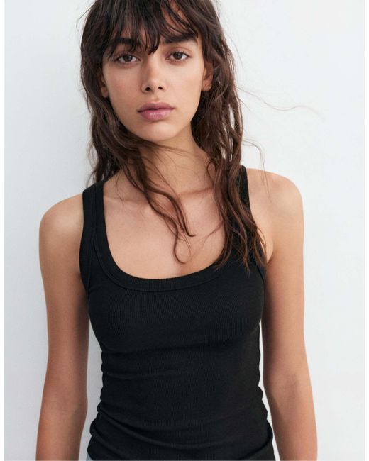 Pull&Bear Black – basic-tanktop