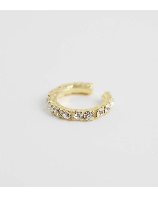 Kingsley Ryan Metallic Plated Pave Ear Cuff