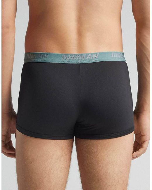Intimissimi Blue Microfibre Boxers With Logo for men