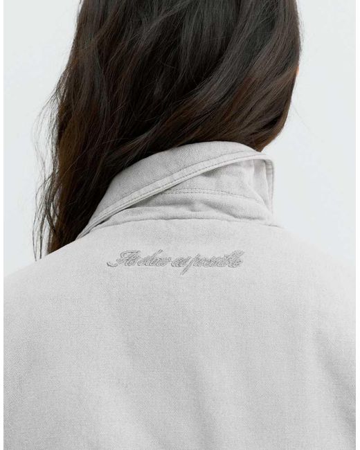 Pull&Bear Jack Met Geborduurde Patch in het Gray