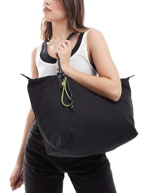 Pull&Bear Black Tote Bag Carabiner