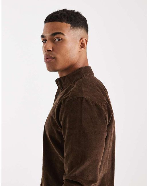 Camicia di Only & Sons in Brown da Uomo