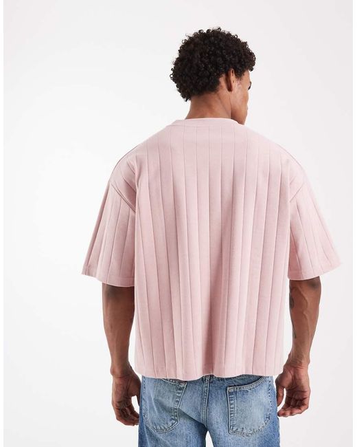 ASOS Red Boxy Oversized T-shirt for men
