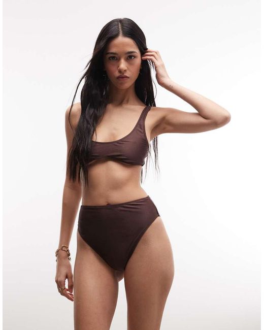 Collusion Cropped Bikinitopje in het Brown
