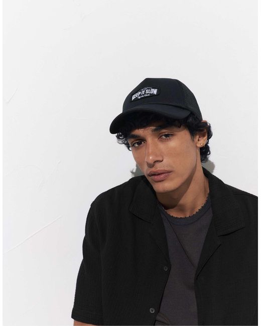Pull&Bear – trucker-kappe in Black für Herren