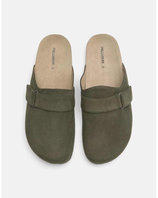 Pull&Bear – clogs in Green für Herren
