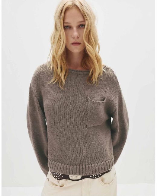 Pull&Bear Gray – oversize-pullover