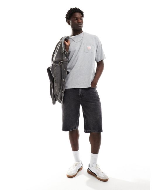 Levi's Gray Workwear Pocket Loose Fit T-shirt for men