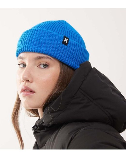 Gorro Claro De Estilo Pescador De -Blanco Collusion de color Blue
