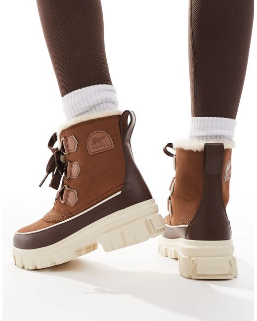 Sorel Brown Tivoli V Wp Waterproof Boots