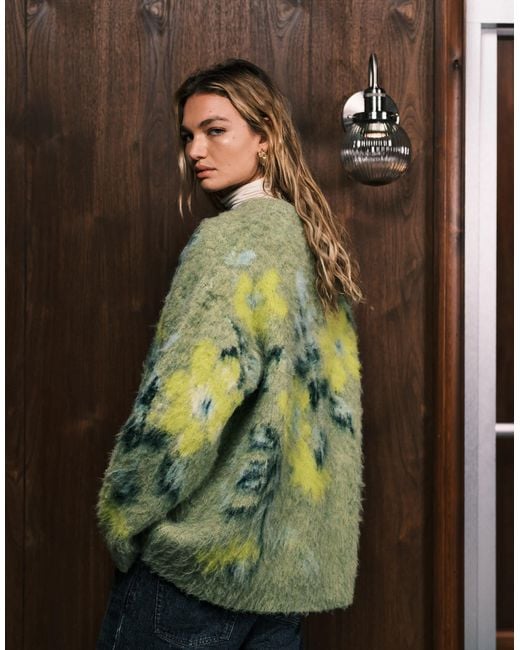 ASOS Green – aufgerauter pullover