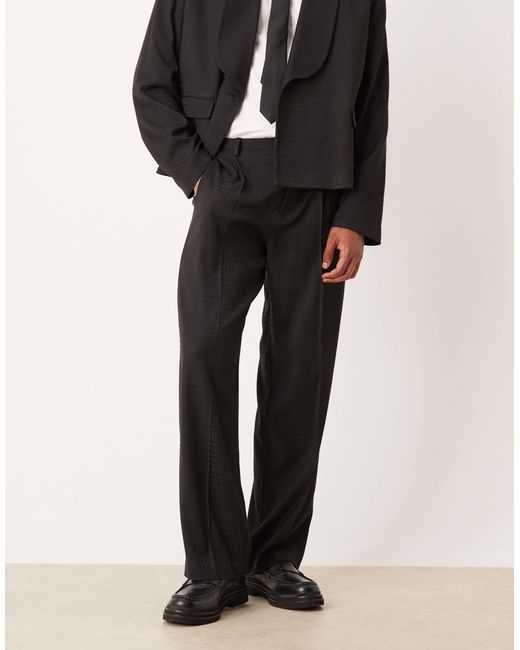 ASOS Black Wide Suit Trousers for men