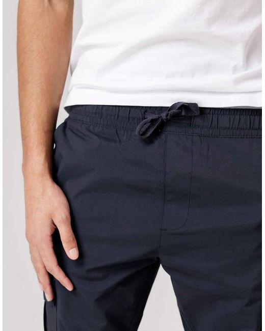 French Connection White Nylon Tech Cuffed Cargo Trousers for men