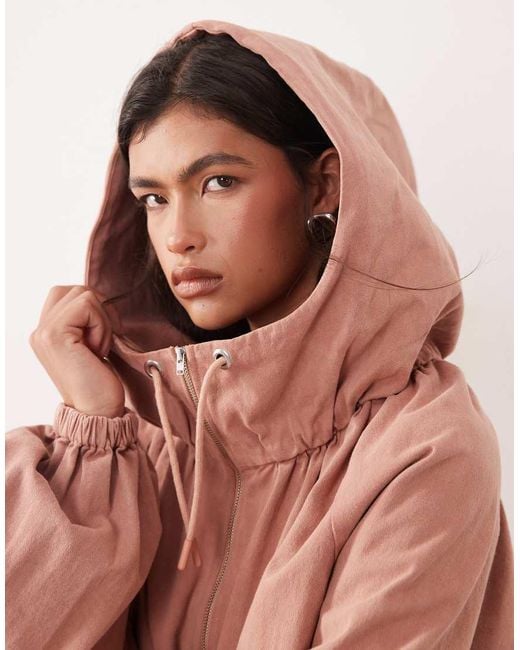 ARRANGE Pink Drawstring Volume Sleeve Jacket