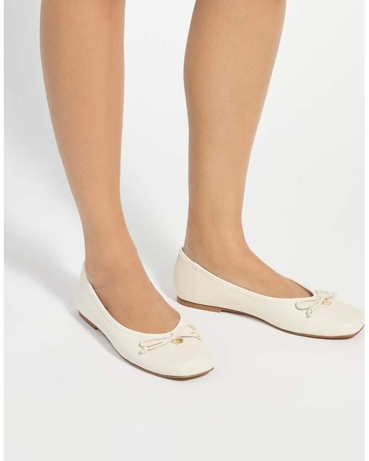 Dune White Harllowe Ballet Pumps