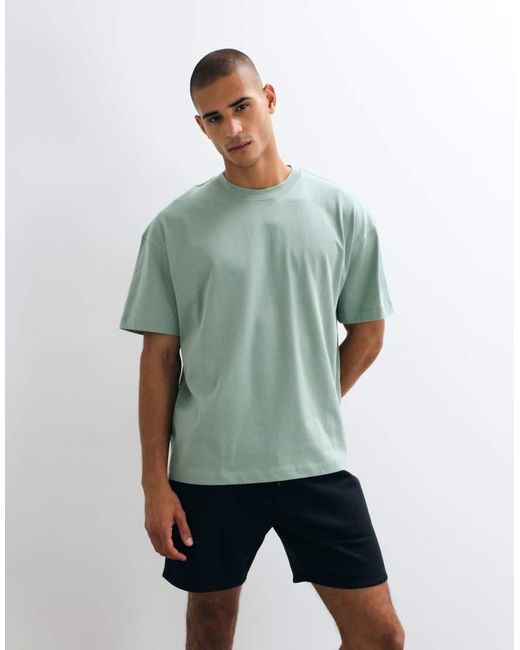 4505 Green Icon Heavyweight Cotton Oversized T-Shirt With Quick Dry Finish for men