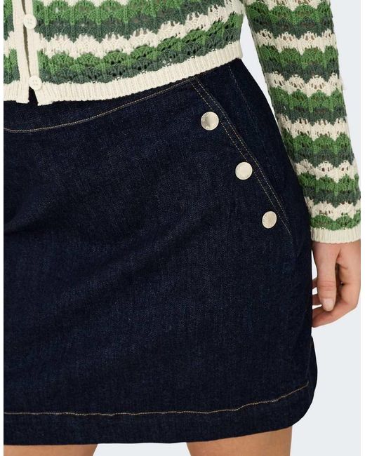 ONLY Green Denim Skirt
