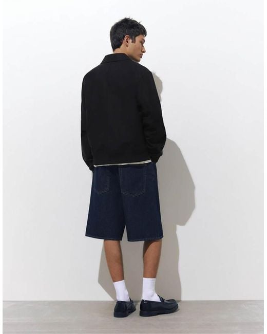 Pull&Bear Blue Ribbed Jacket for men