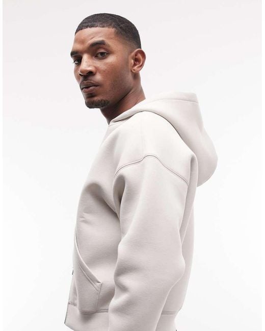Weekday Natural Co-ord Oversized Scuba-style Fabric Zip Through Hoodie for men
