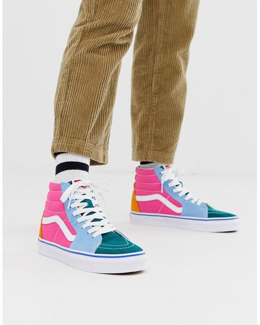 Vans Sk8-hi - Sneakers Met Kleurvlakken in het Multicolor