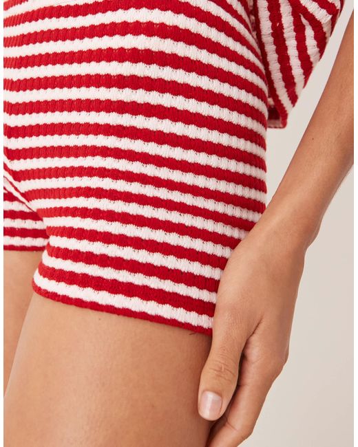 ASOS Red Micro Short Co-ord