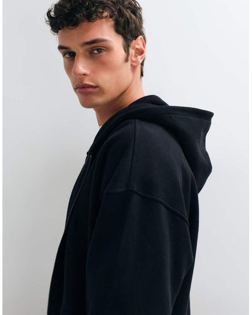 Only & Sons Blue Oversized Zip Through Hoodie for men