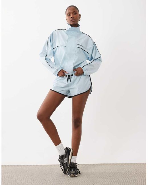 ASOS Blue Weekend Collective Co-ord Nylon Track Jacket