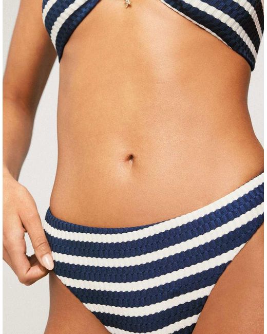 Tezenis Blue Sailor Stripe Brazilian Briefs