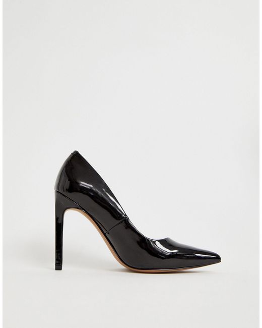 asos black court shoes