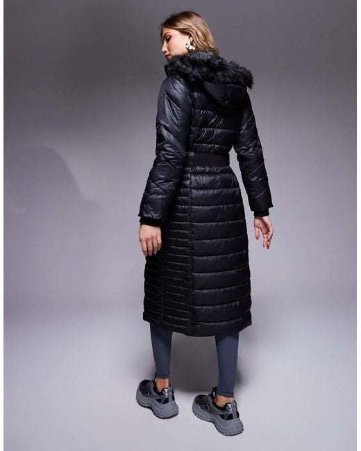 River Island Blue Mid Length Puffer Jacket