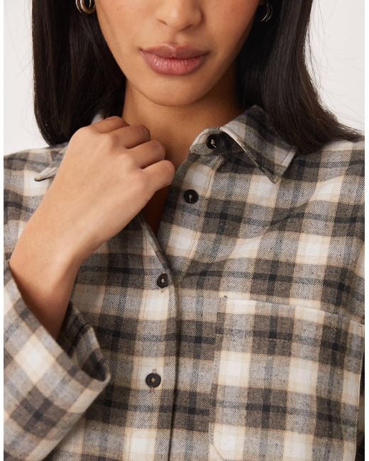 ASOS Natural Boxy Oversized Mini Shirt Dress