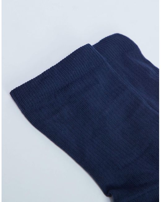 TOPSHOP Blue Sheer Ribbed Socks
