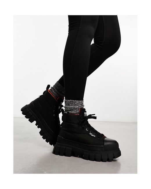 Palladium Revolt Boot Overcush Mid Ankle Boots in Black Lyst UK