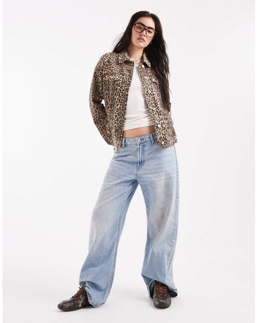 Vero Moda Brown Oversized Denim Jacket