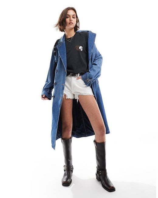 Levi's Blue Spade Relaxed Fit Belted Denim Trench Coat