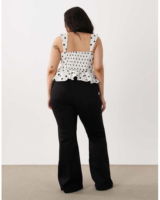 ASOS Black Asos Design Curve Power Stretch Sculpt Flare Jeans