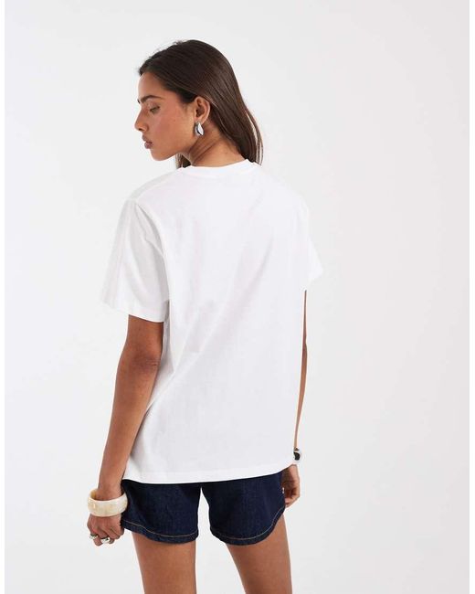 ASOS White Regular Fit Tee With The Essentials Graphic
