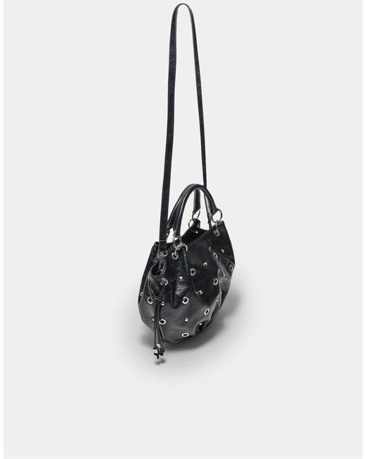 Borsa A Secchiello Nera Con Occhielli di Stradivarius in Black