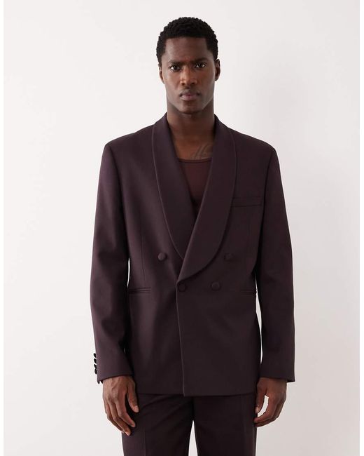 ASOS Purple Regular Tuxedo Jacket for men