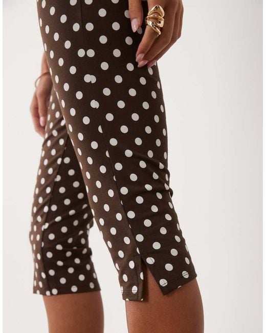 ASOS White Polka Dot Capris legging Co-ord
