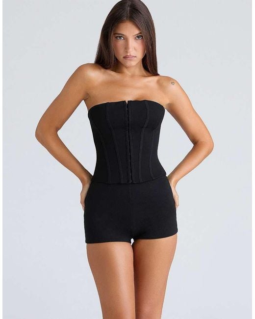 House Of Cb Black The Mini Shorts With Pockets