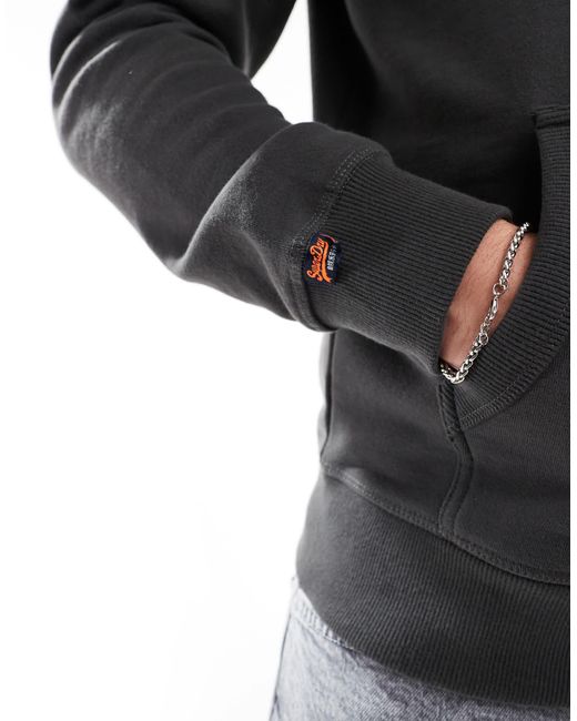 Superdry – essential – kapuzenpullover in Black für Herren