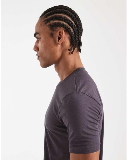 New Look Blue Muscle Fit T-Shirt for men